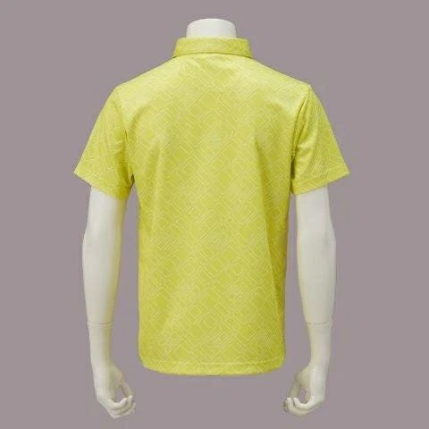HUF ジオメトリックポロシャツ M MEN ジオメトリックパターンポロシャツ ブラック