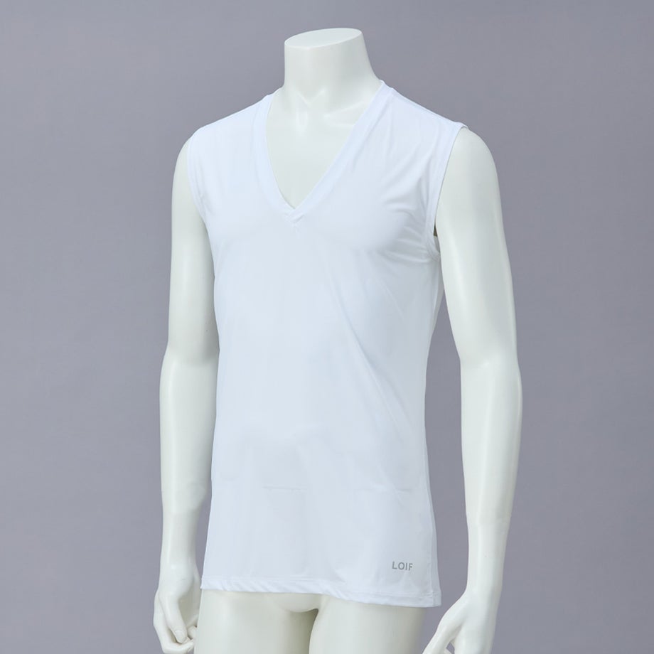 YL1686 Ｖネックノースリーブシャツ